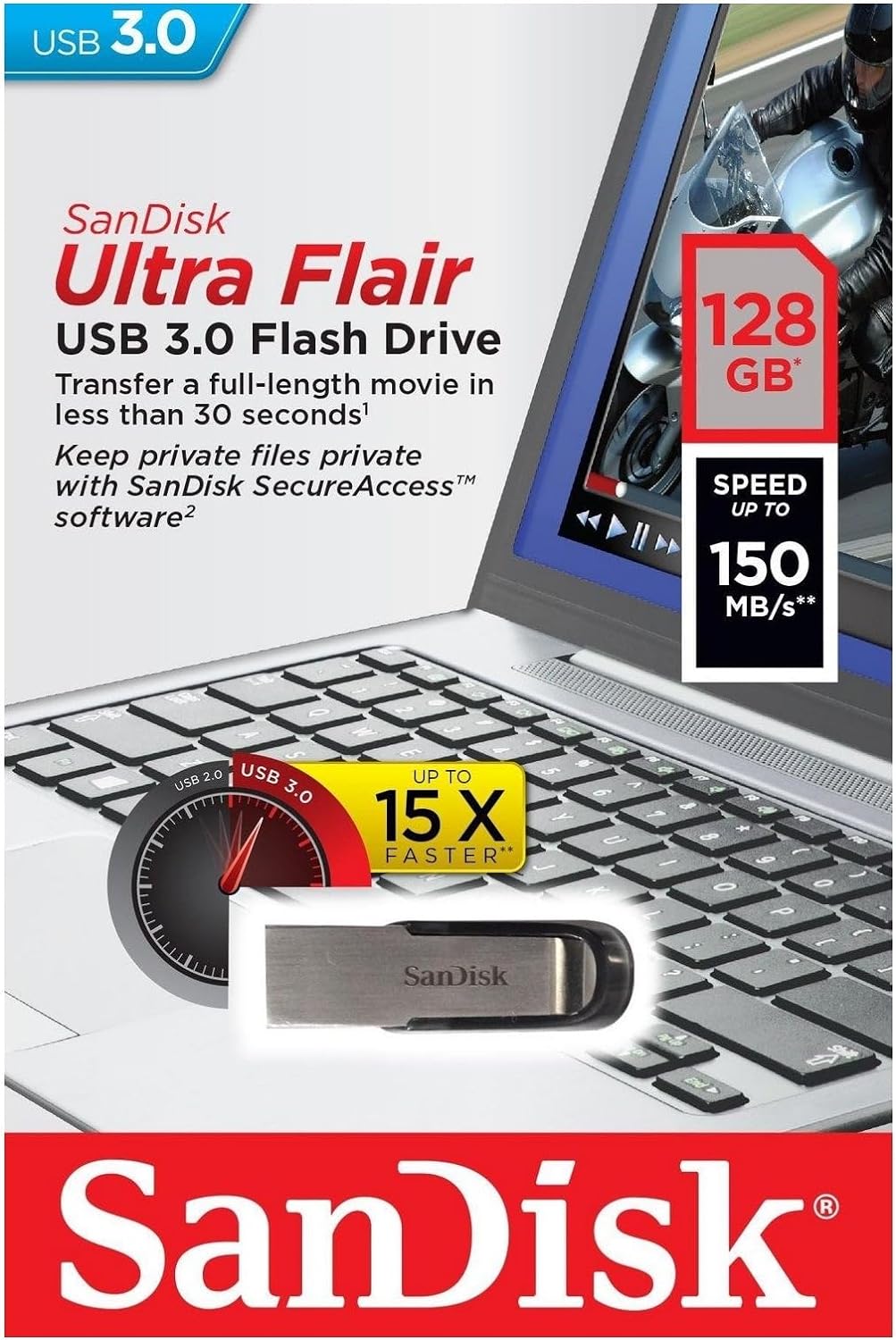 Sandisk USB Flash Drive ULTRA FAIR 128GB Sandisk USB Flash Drive ULTRA FAIR 128GB